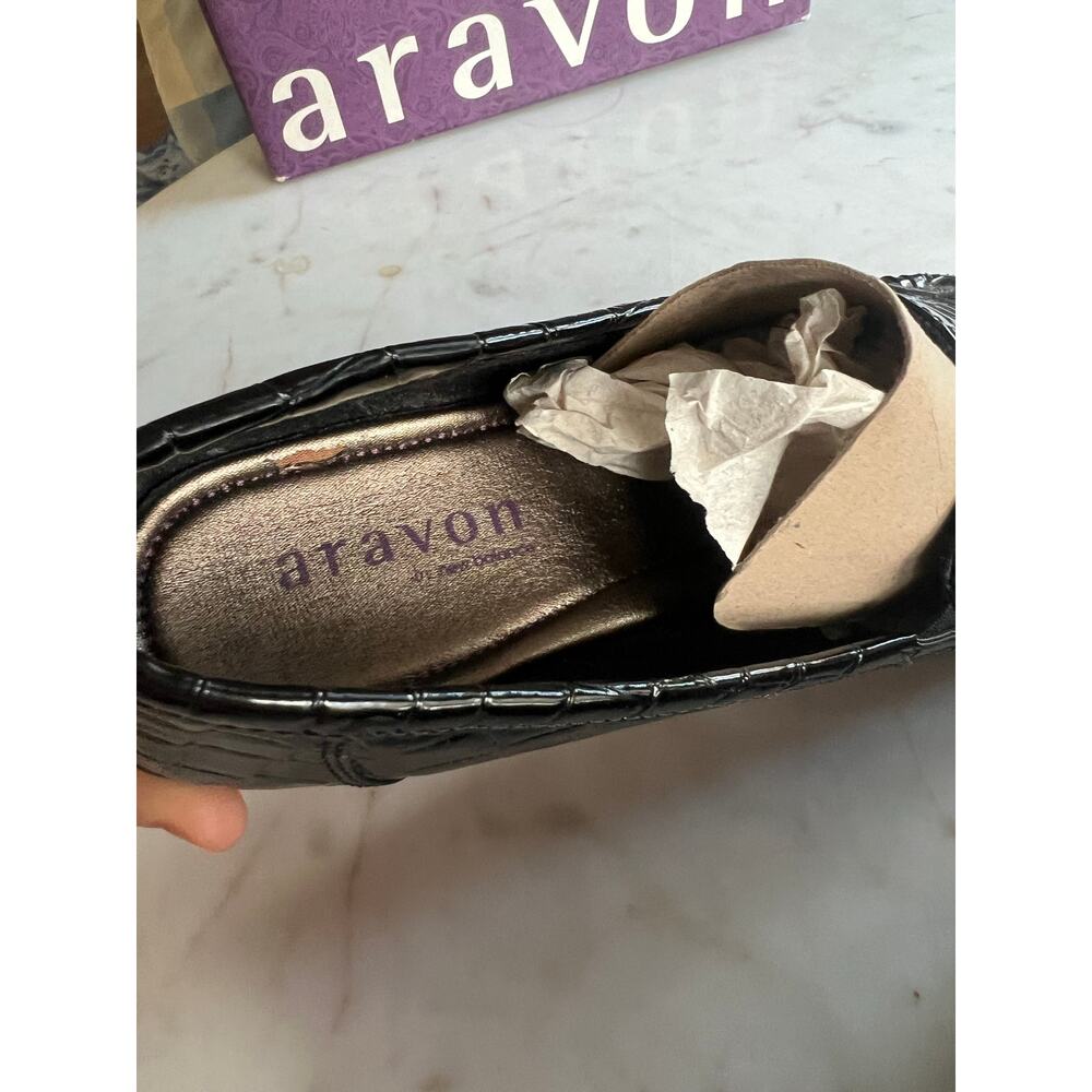 Aravon Whitney Alligator/Croc Faux Patent Leather Loafers - Picture 6 of 8